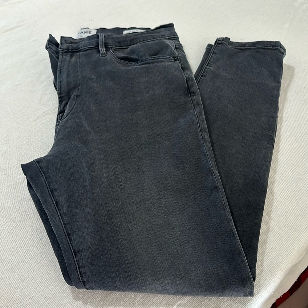 Gray black jean